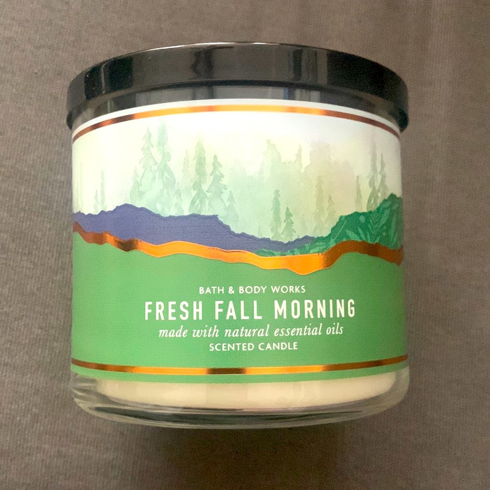 Fresh Fall Morning 3 wick Bath & Body Works candle